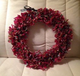 Tissue paper wreath